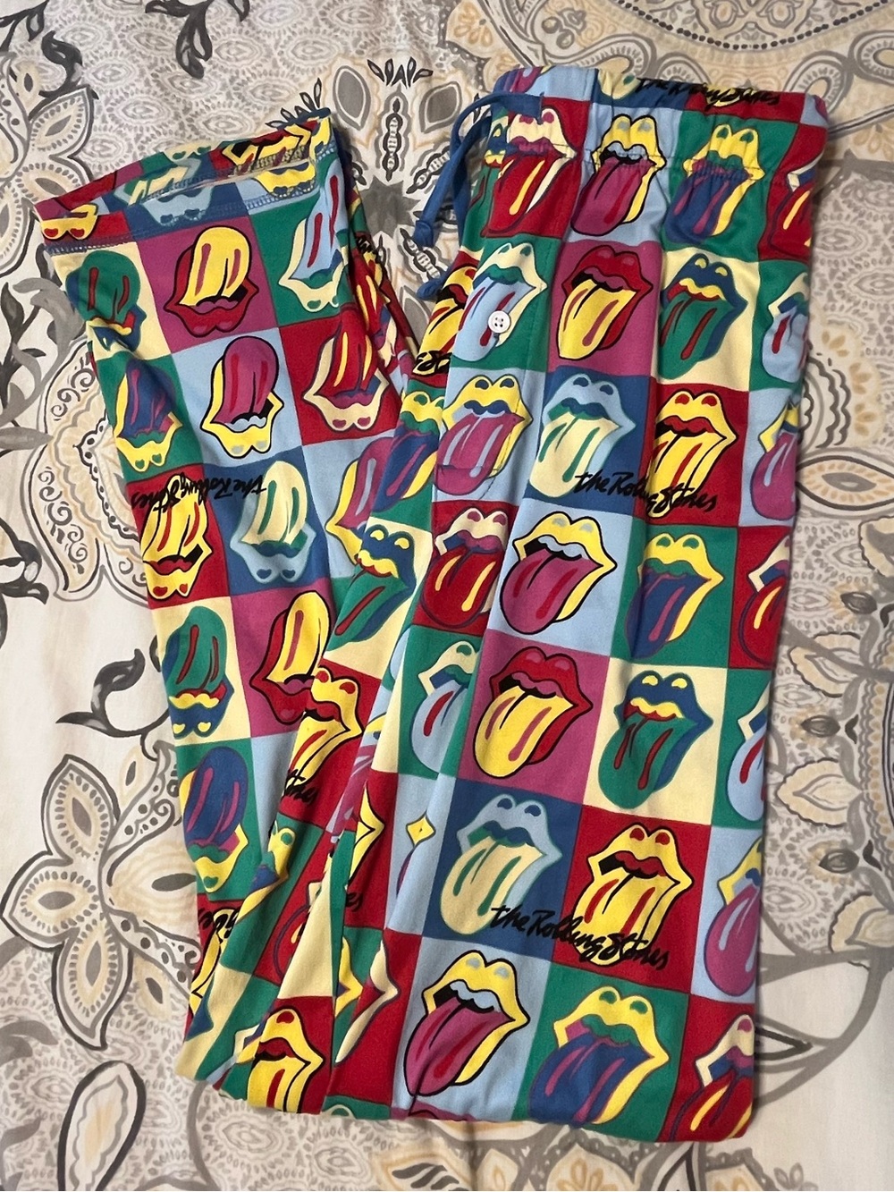 Rolling Stones Men's Graphic Sleep/Lounge Pants - Size S